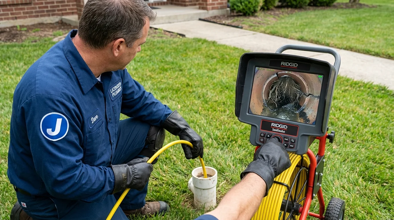 Sewer camera inspection being performed by Johns Plumbing LLC in Carlin